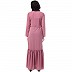 Designer Frilled abaya- Puce Pink Designer Frilled abaya- Puce Pink